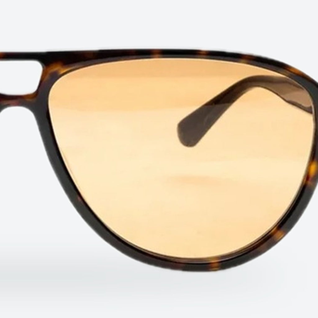 Tortoiseshell Pilot Sunglasses with Orange Lenses, photo 3