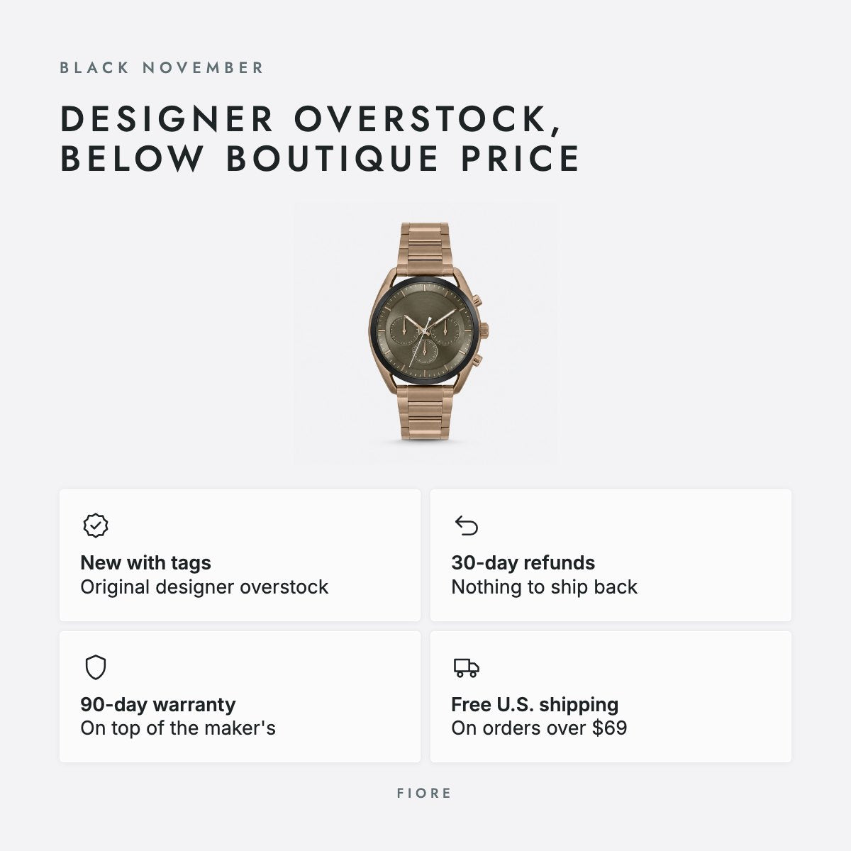 Beige And Gold-tone 44mm Chronograph Watch, photo 5