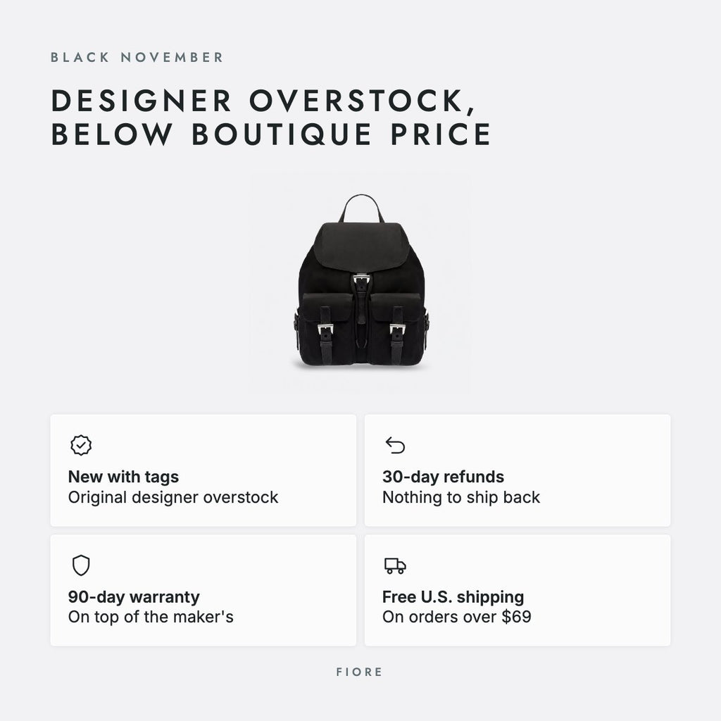 Small Black Nylon Backpack with Buckle Pockets, photo 5