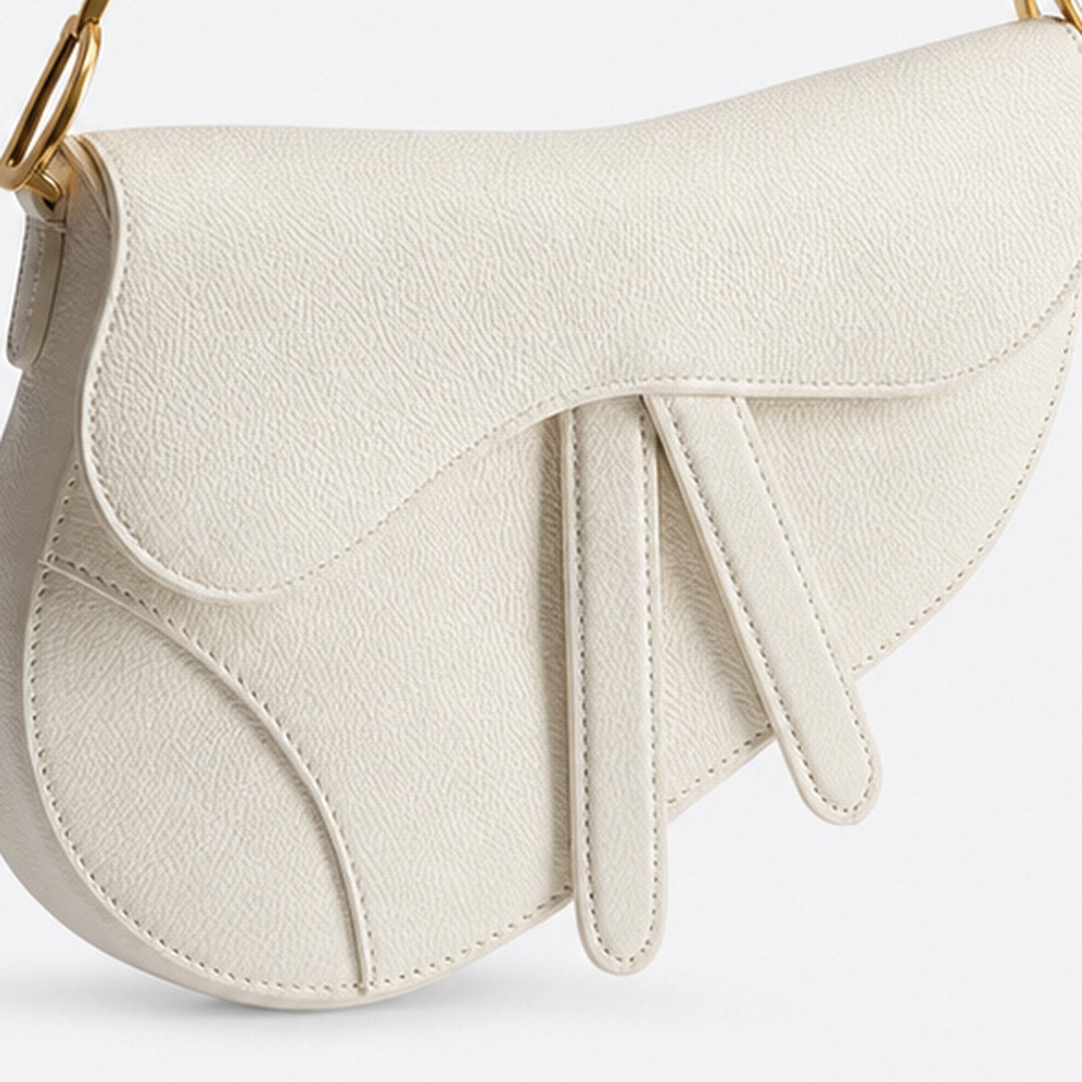Small Ivory Grained Calfskin Top-Handle Bag, photo 3