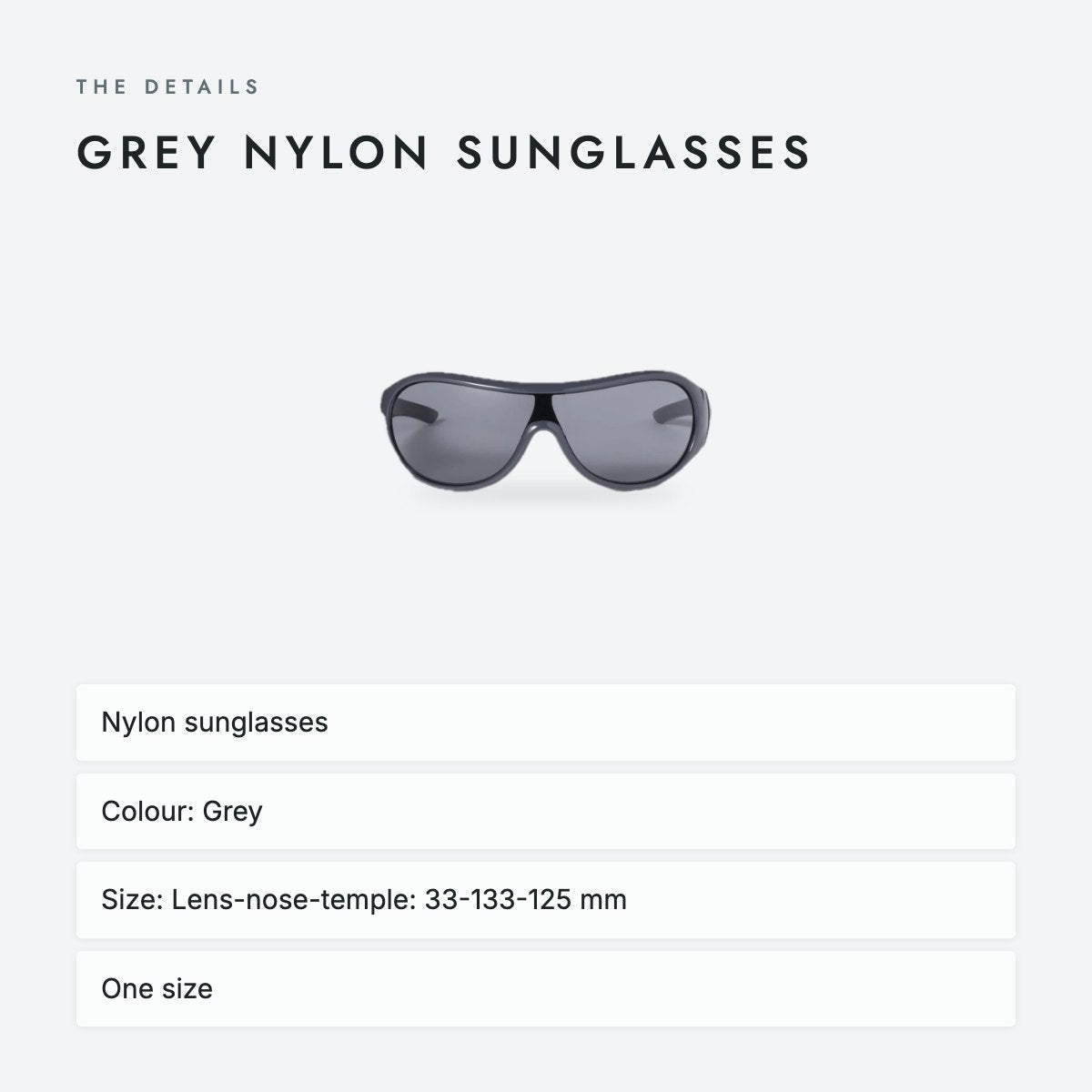 Grey Nylon Sunglasses, photo 4