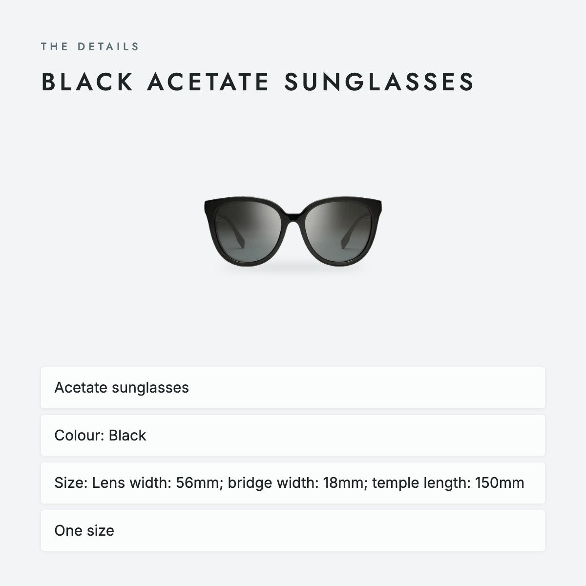 Black Acetate Sunglasses, photo 4