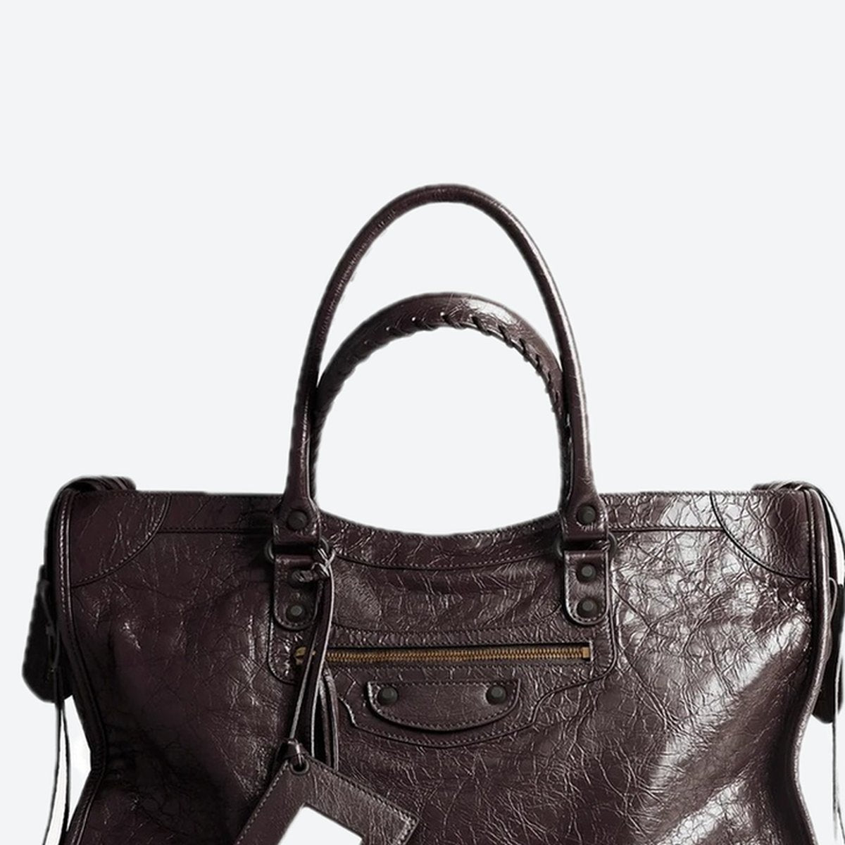Large Espresso Lambskin Tote, photo 2