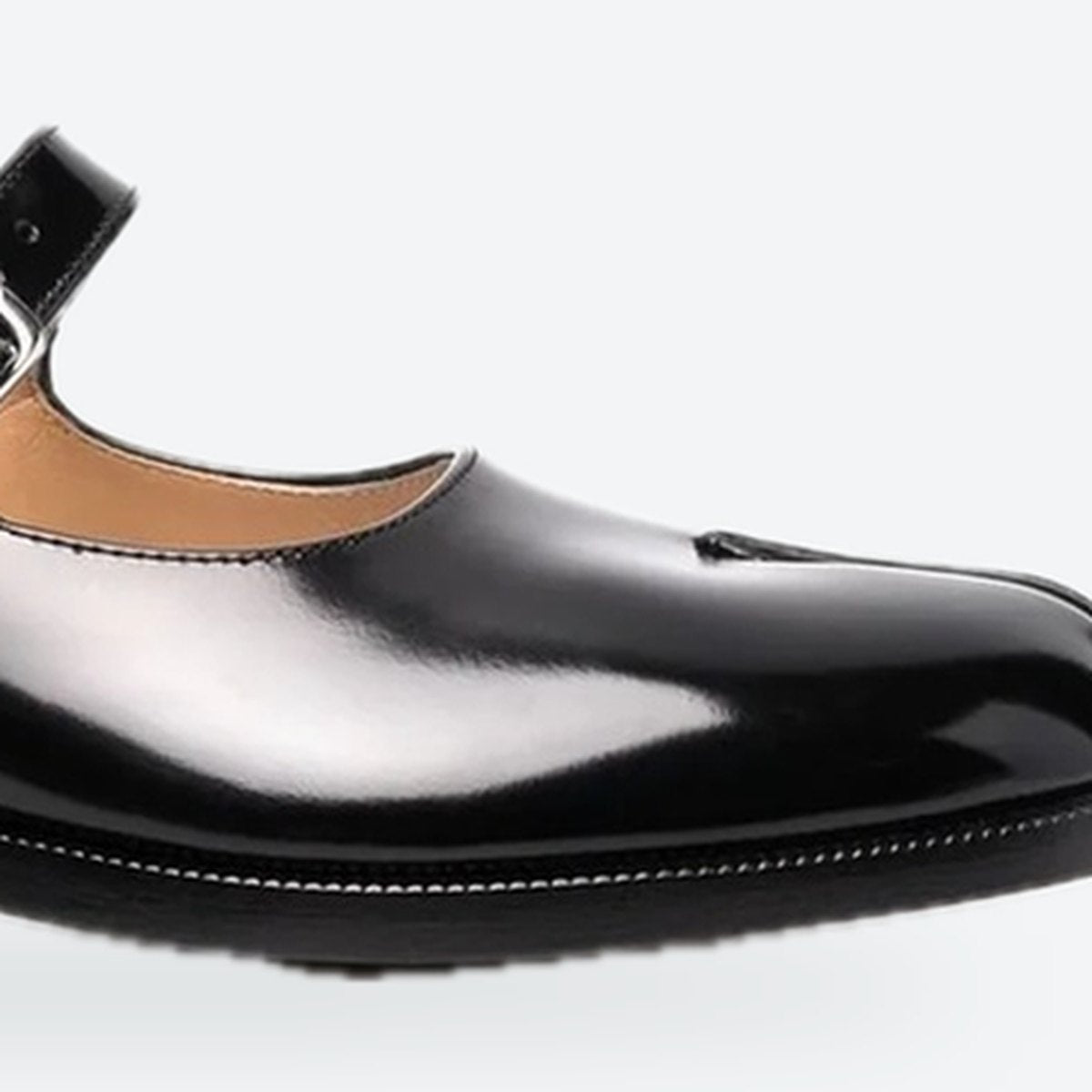 Black Patent Leather Split-Toe Mary Jane Shoes, photo 3