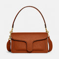 Amber Brown Pebble Leather Shoulder Bag, photo 1
