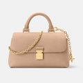 Tan Embossed Leather Mini Top-Handle Bag, photo 1