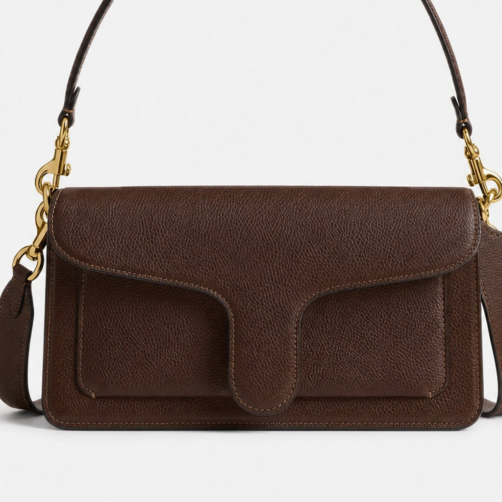 Maple Brown Pebble Leather Shoulder Bag, photo 3