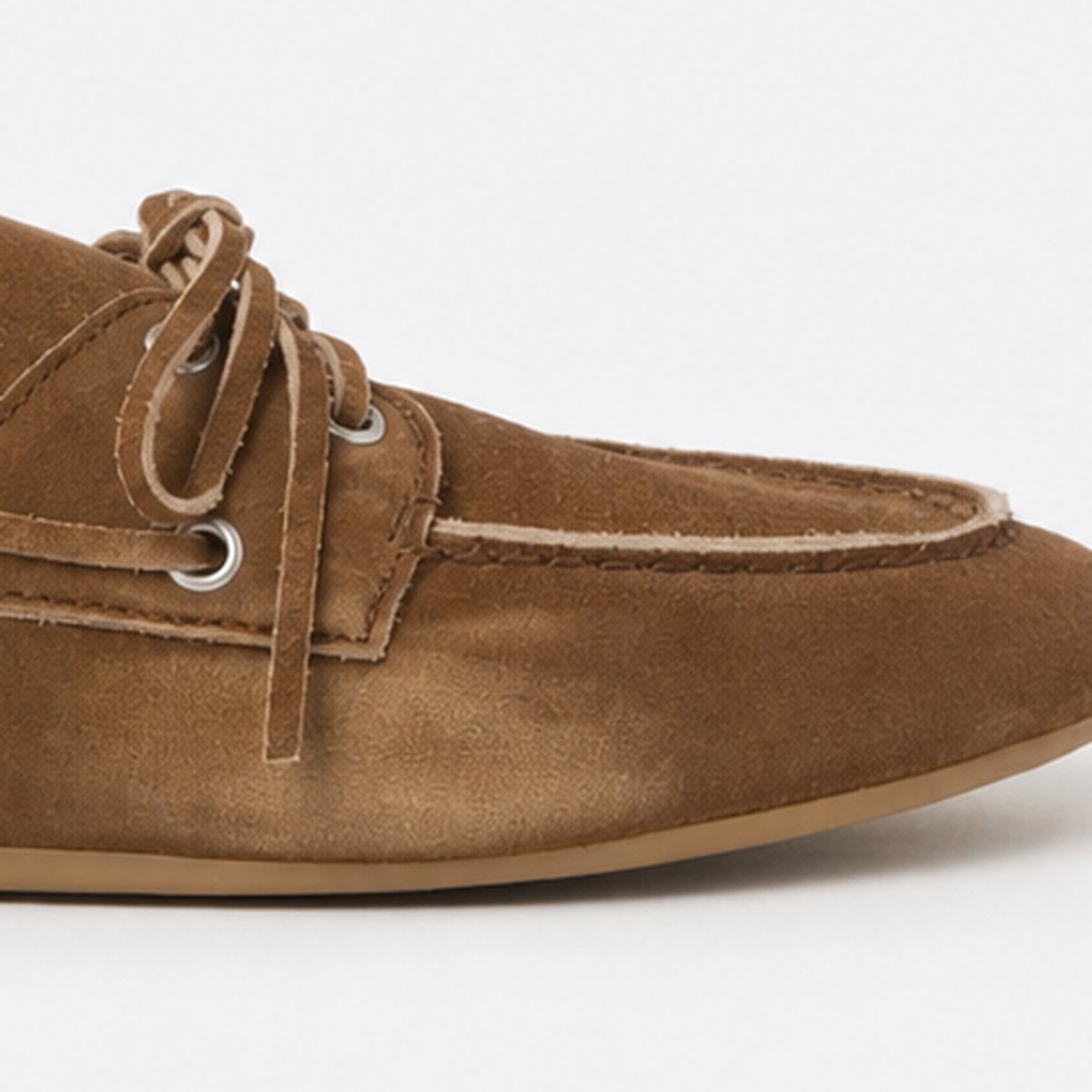 Brown Suede Lace-Detail Loafers, photo 3