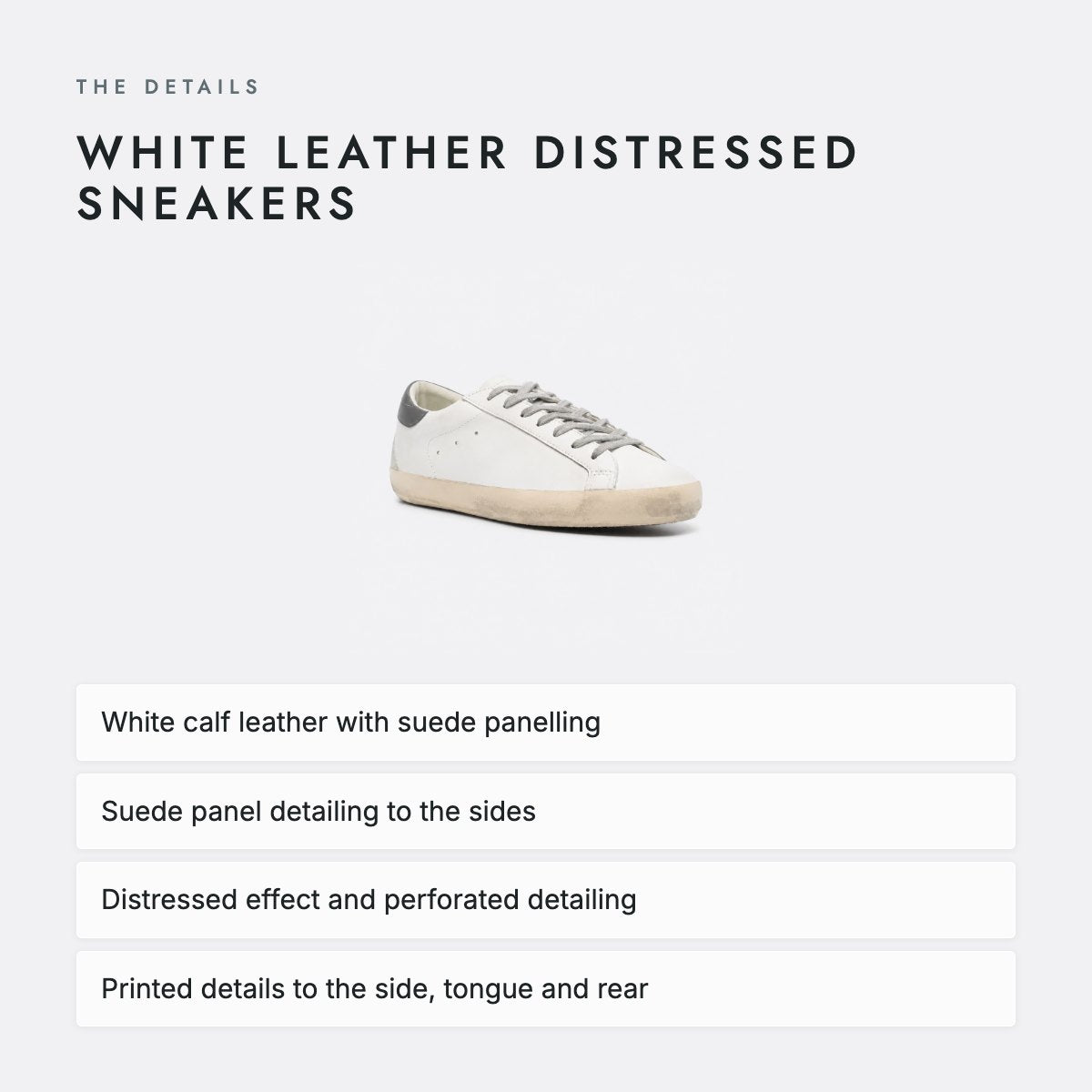 White Leather Distressed Sneakers, photo 4