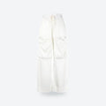 Ivory Satin-Finish Wide-Leg Cargo Trousers, photo 1
