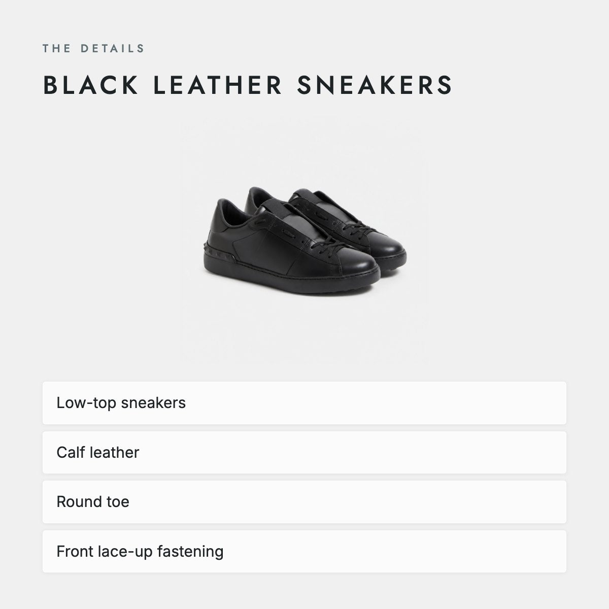 Black Leather Sneakers, photo 4