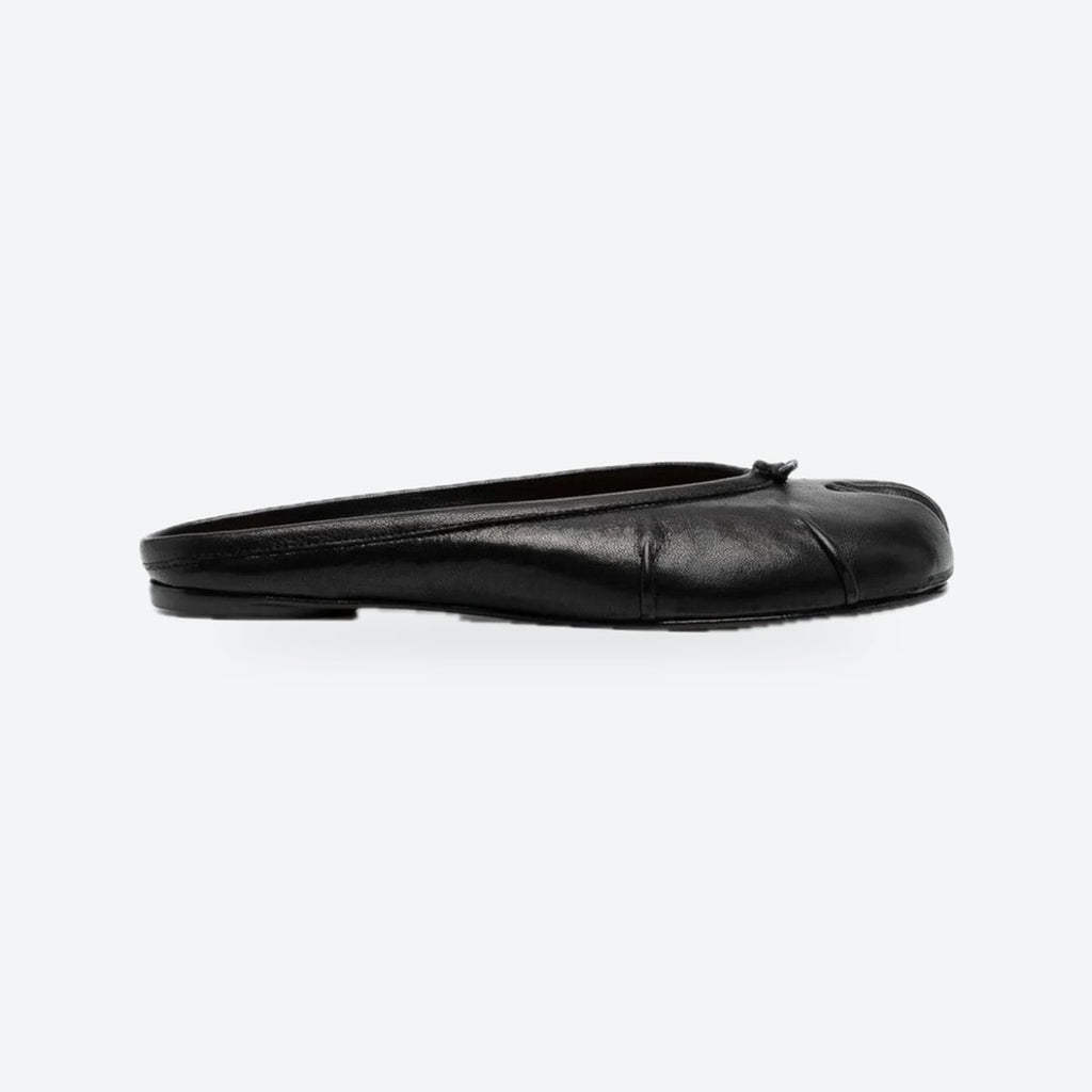 Black Leather Split-Toe Mules, photo 1