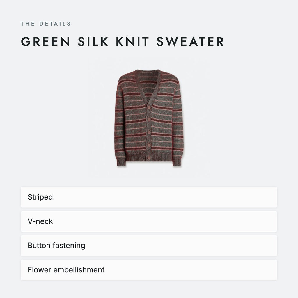 Green Silk Knit Sweater, photo 4