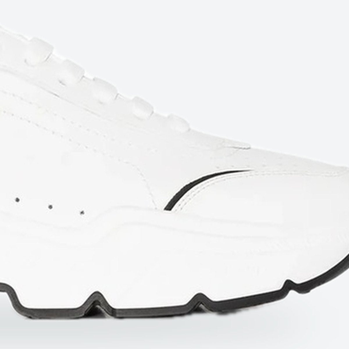White Leather Trainers, photo 3