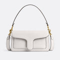 Chalk White Pebble Leather Shoulder Bag, photo 1