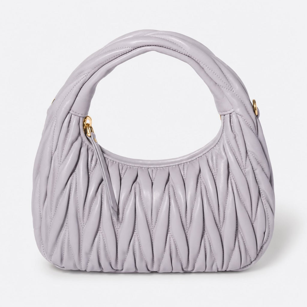 Wisteria Quilted Leather Hobo Bag, photo 1