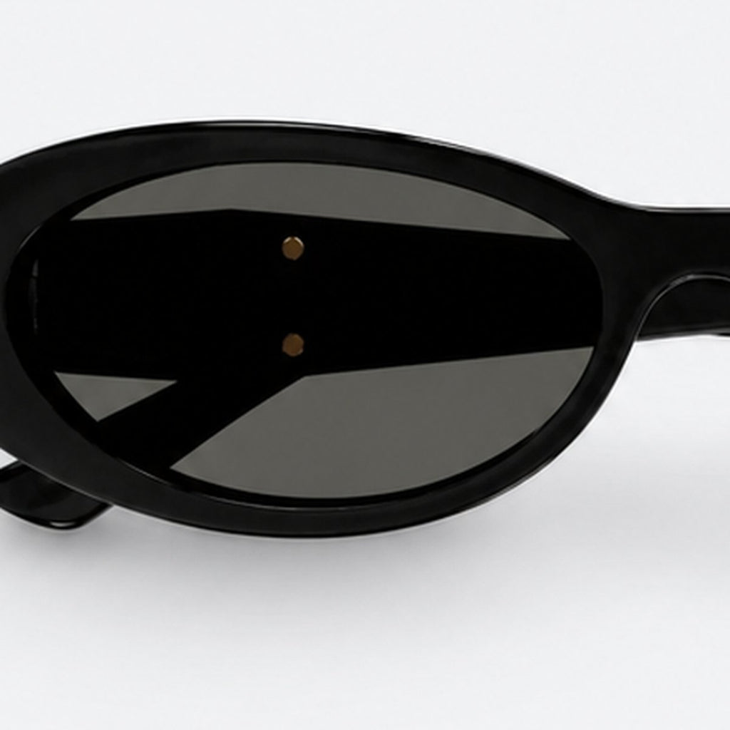 Black Oval-Frame Sunglasses with Grey Lenses, photo 2