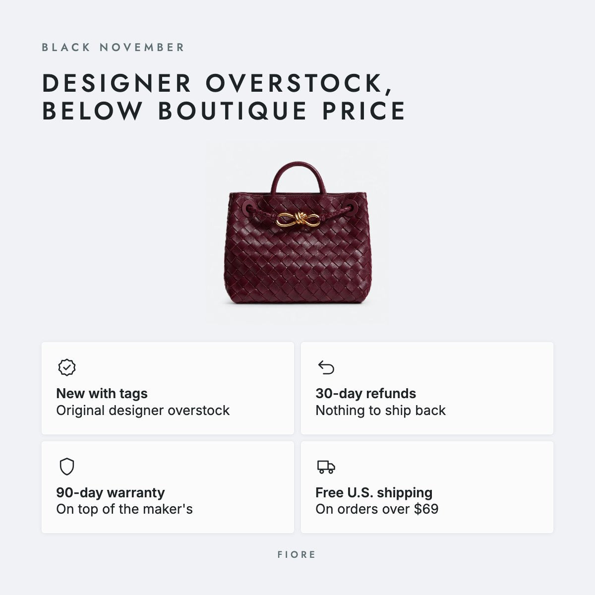 Burgundy Woven Leather Top-Handle Bag, photo 5