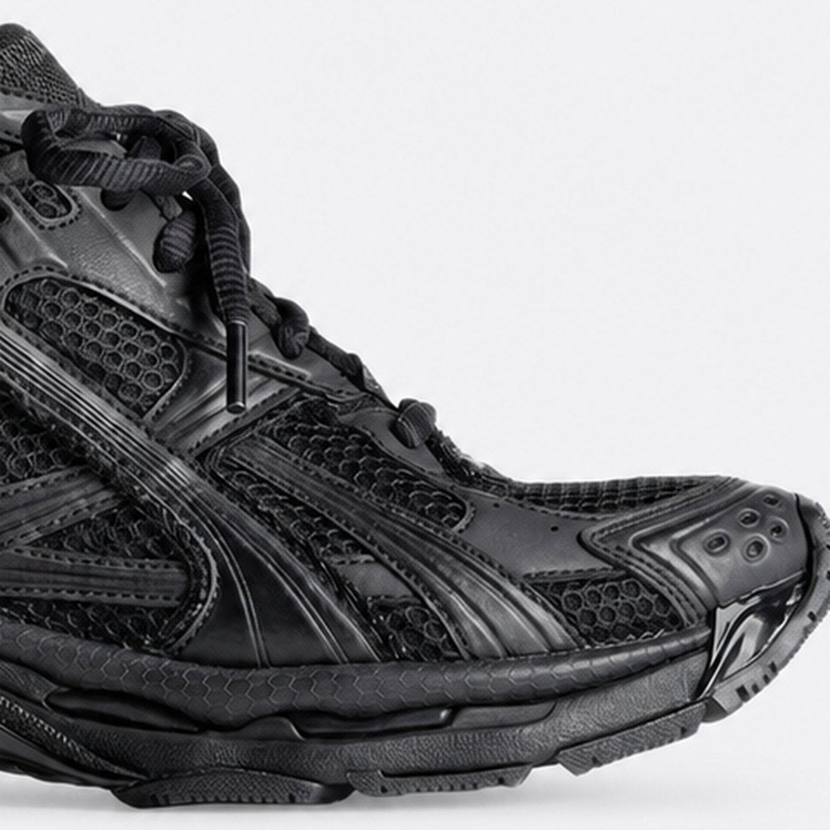 Black Layered Mesh Sneakers, photo 3