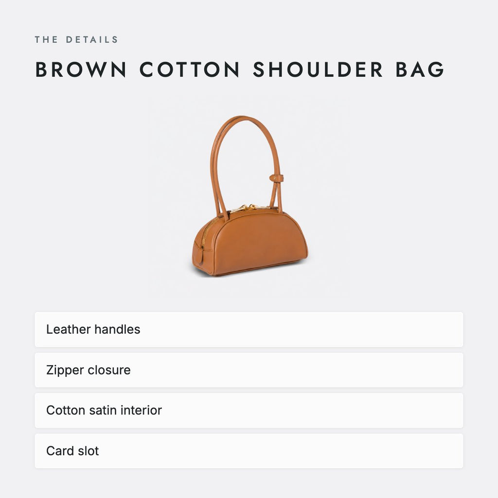 Brown Cotton Shoulder Bag, photo 4