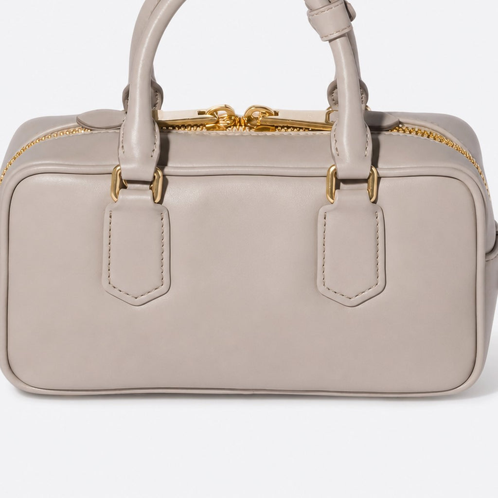 Pumice Stone Padded Leather Top-Handle Bag, photo 3