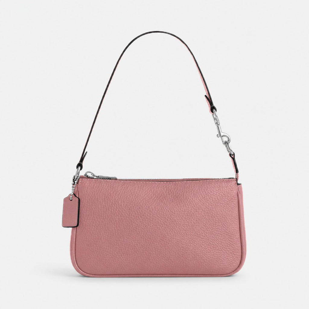 Dusty Pink Pebble Leather Mini Shoulder Bag, photo 1