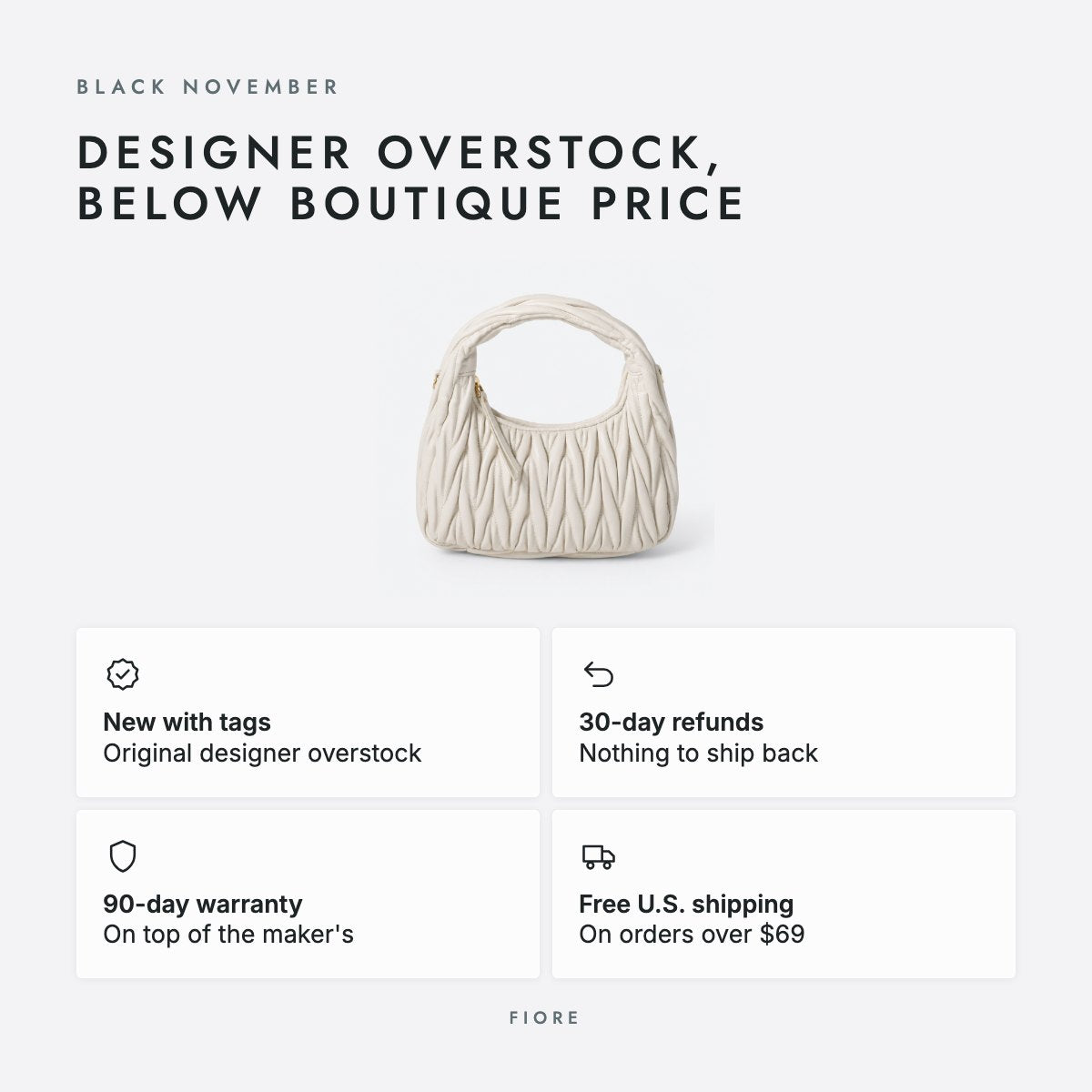 White Quilted Leather Hobo Bag, photo 5
