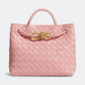 Pink Woven Leather Top-Handle Bag, photo 1