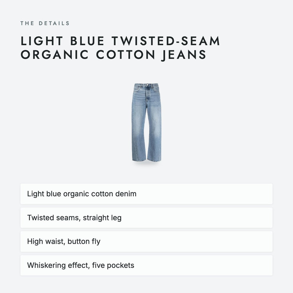 Light Blue Twisted-Seam Organic Cotton Jeans, photo 4