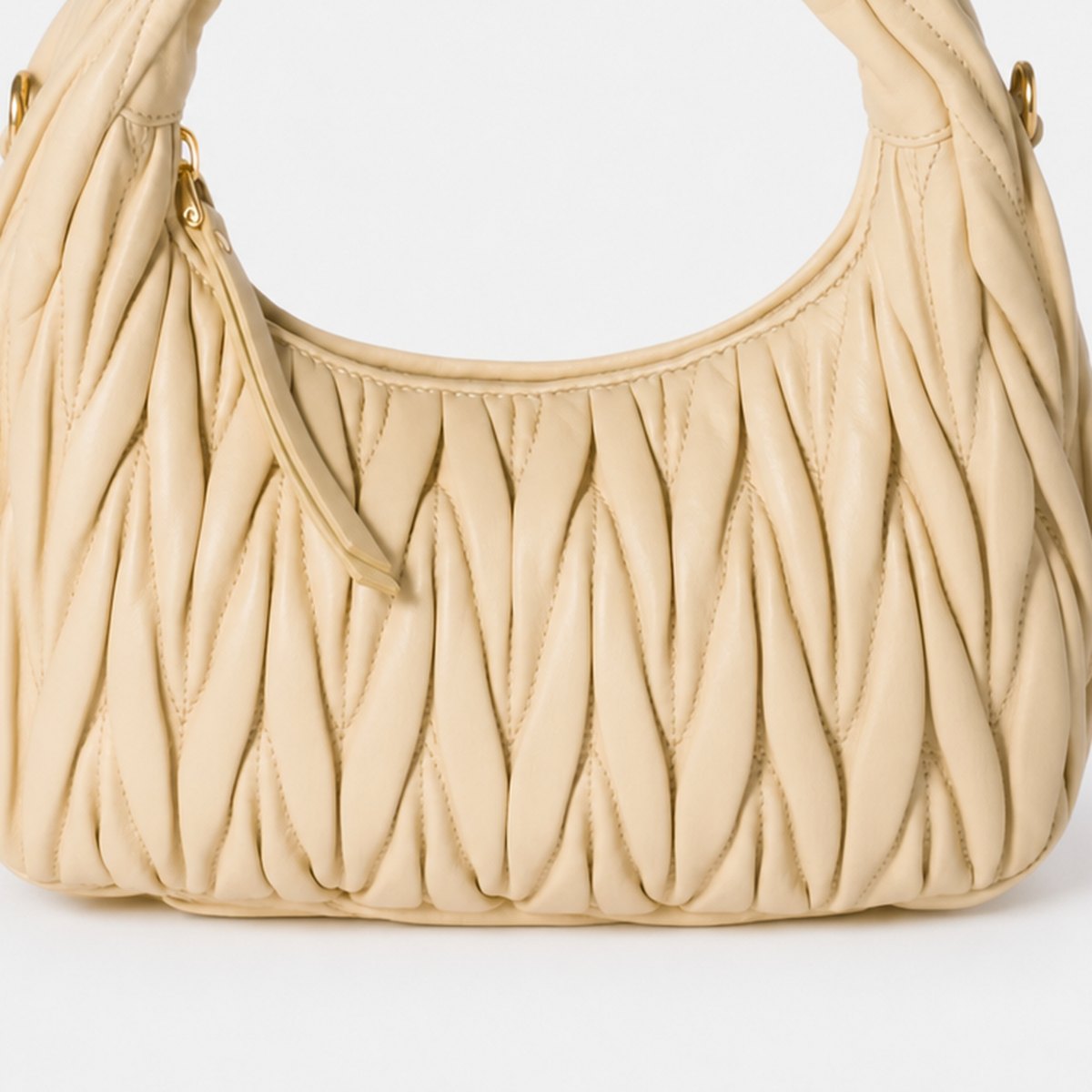 Soy Green Quilted Leather Hobo Bag, photo 3