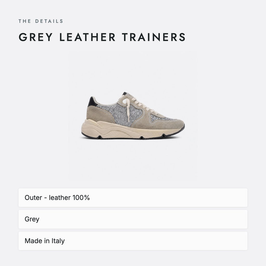 Grey Leather Trainers, photo 4