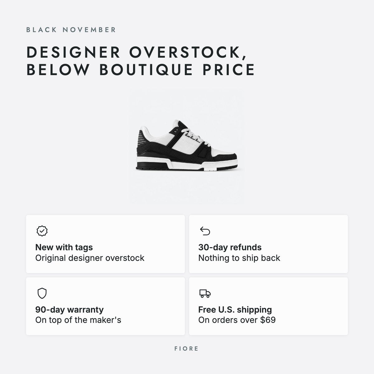 Black Denim and Embossed Leather Sneakers, photo 5