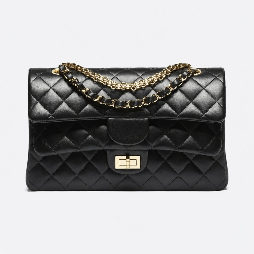 Black Quilted Lambskin Flap Bag, photo 1