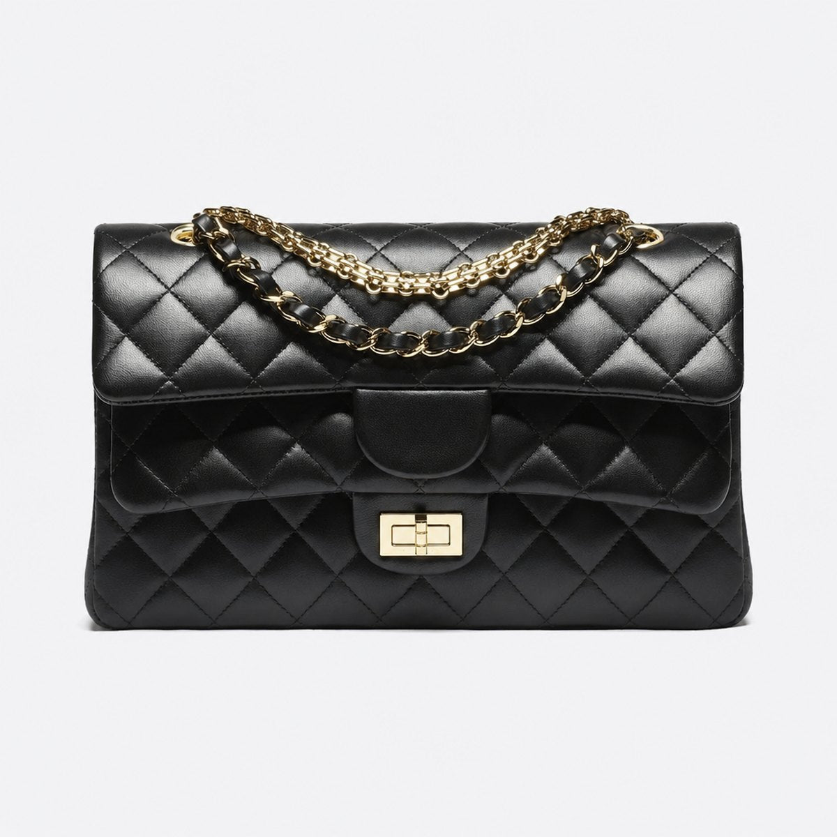 Black Quilted Lambskin Flap Bag, photo 1