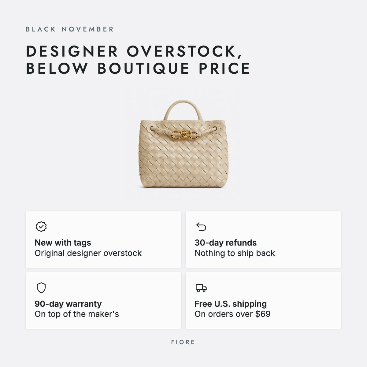 Ecru Woven Leather Top-Handle Bag, photo 5