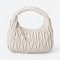 White Quilted Leather Hobo Bag, photo 1