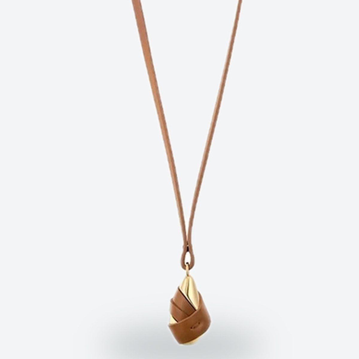 Gold Leather Necklace, photo 3