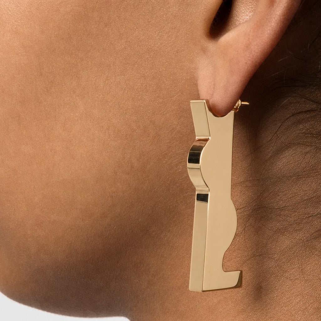 Gold-Tone Sculpted Letter Earring, photo 2