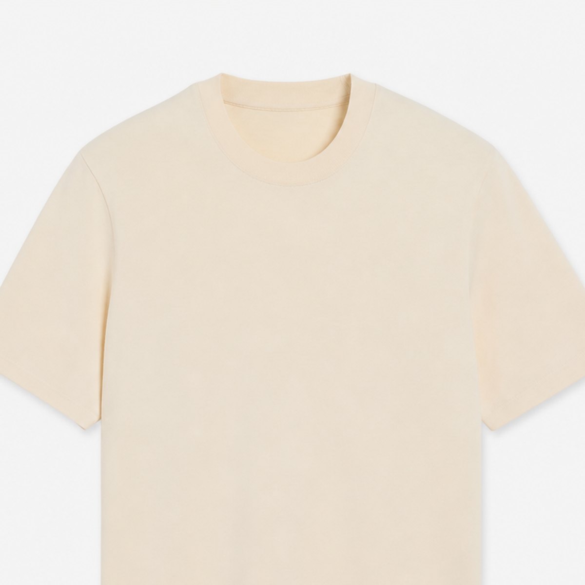 Beige Organic Cotton Crew-Neck T-Shirt, photo 2