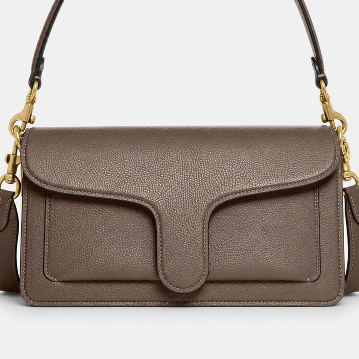 Dark Stone Pebble Leather Shoulder Bag, photo 3