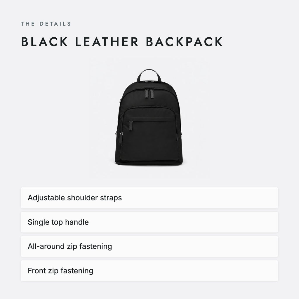 Black Leather Backpack, photo 4