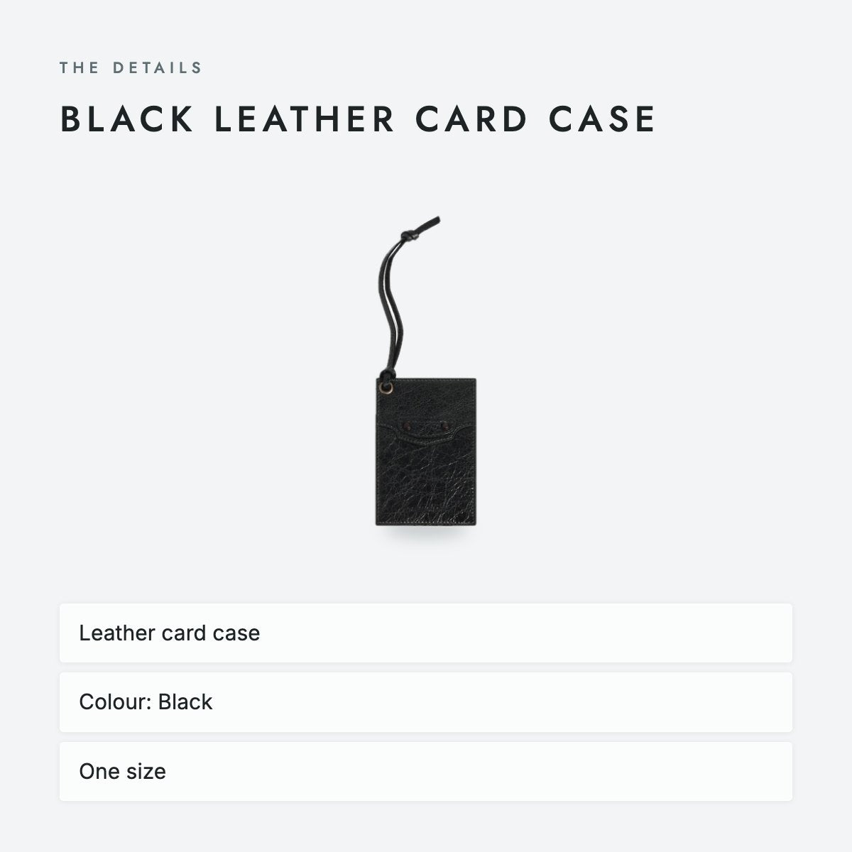 Black Leather Card Case, photo 4