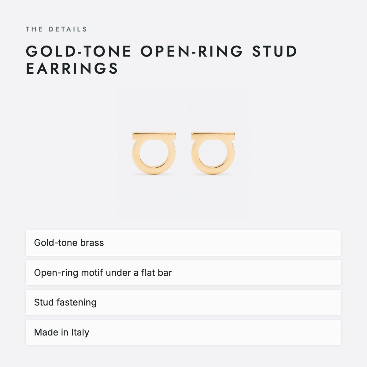 Gold-Tone Open-Ring Stud Earrings, photo 4
