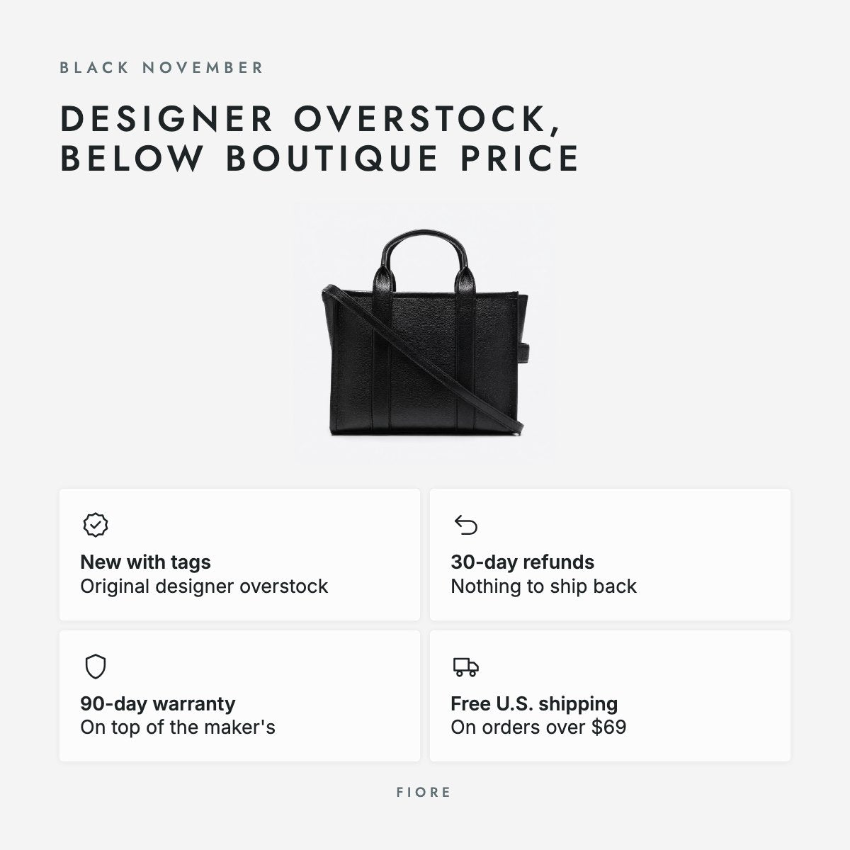 Medium Black Grained Leather Tote Bag, photo 5