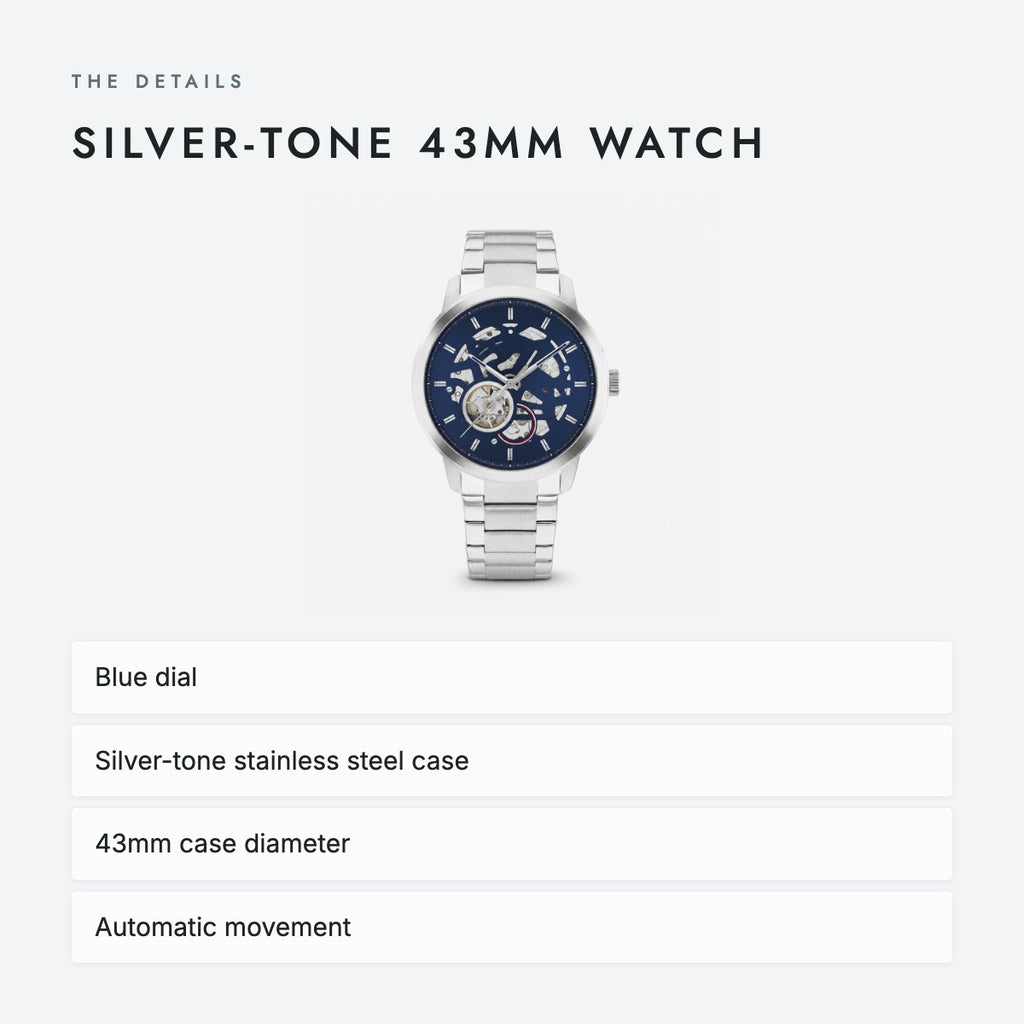 Silver-tone 43mm Watch, photo 4
