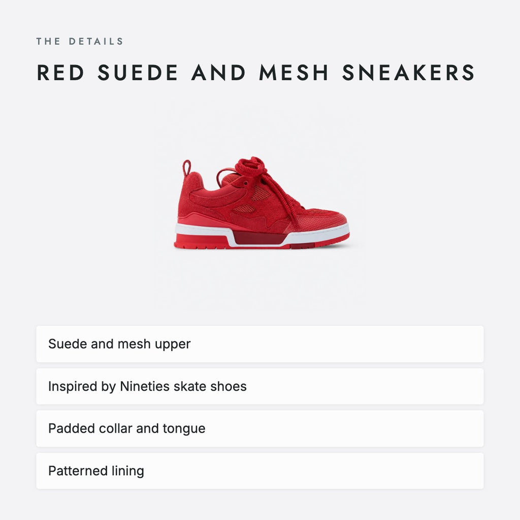 Red Suede and Mesh Sneakers, photo 4