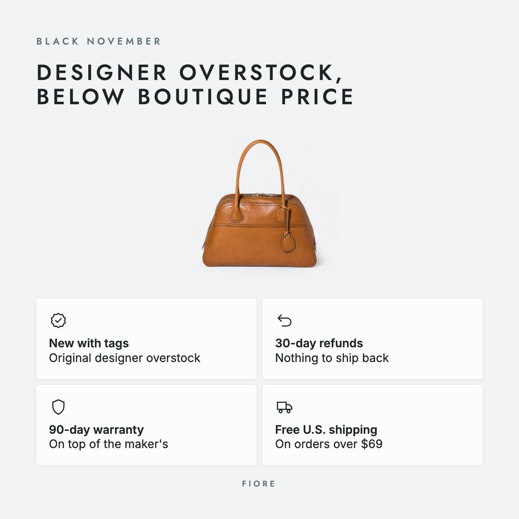 Cognac Leather Bowling Bag, photo 5