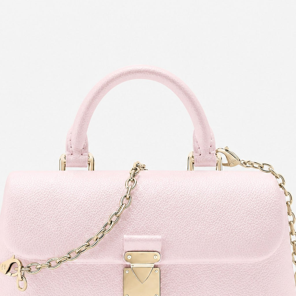 Pale Pink Embossed Leather Mini Top-Handle Bag, photo 2