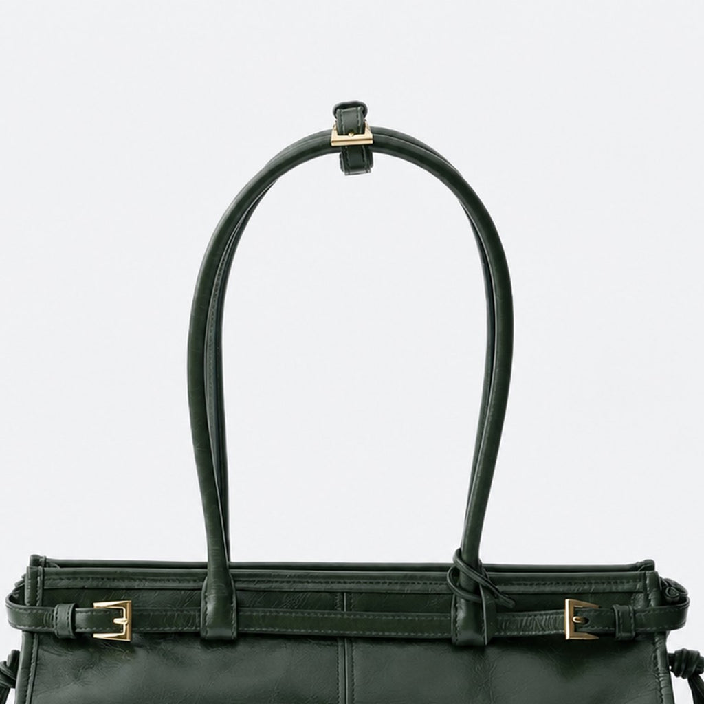 Forest Green Leather Top-Handle Bag, photo 2
