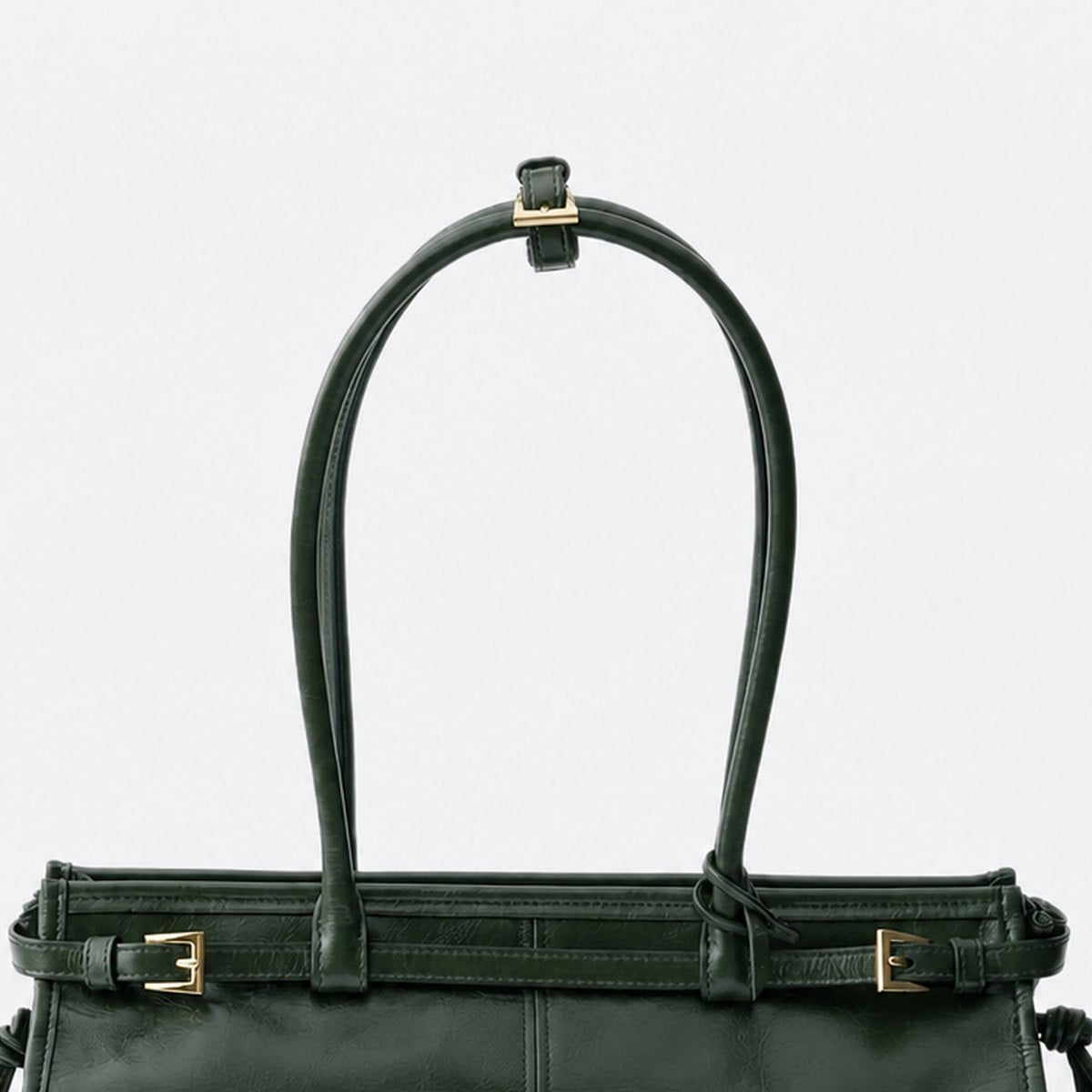 Forest Green Leather Top-Handle Bag, photo 2